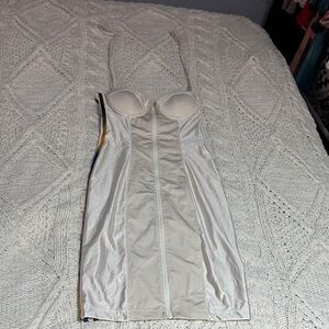 Adidas Cream Strapless Dress XS
